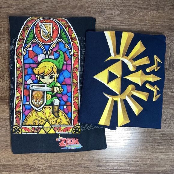 Legends Of Zelda Other - Bundle of 2 Mens Nintendo Zelda T shirts Large Black/Blue